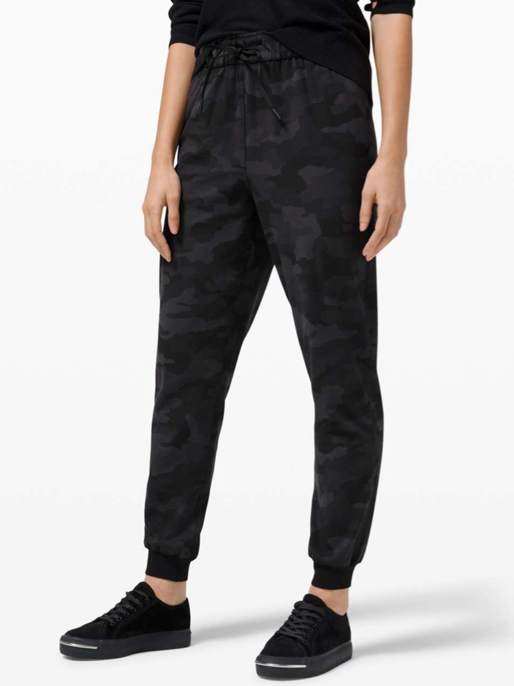 Lululemon Stretch High-Rise Jogger *Full Length Black Gray Camo Size 4 W5DCTS